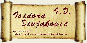 Isidora Divjaković vizit kartica
